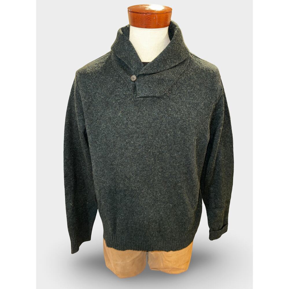 Vintage 90s J.Crew Dark Green 100%‎ Lambswool Sweater Large